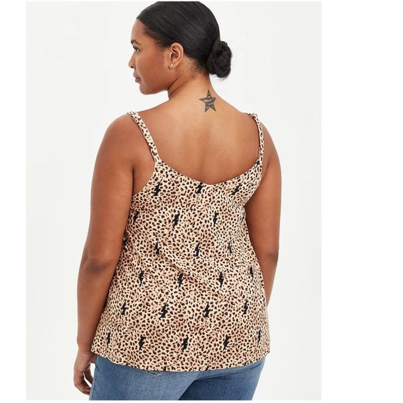 Torrid Size 3X 22-24 Lightning Bolts and Leopard Print Swing Cami - Picture 2 of 5
